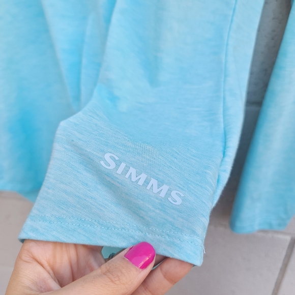 SIMMS | Women's Drifter Tech Henley in Turquoise Size Small - Picture 4 of 16